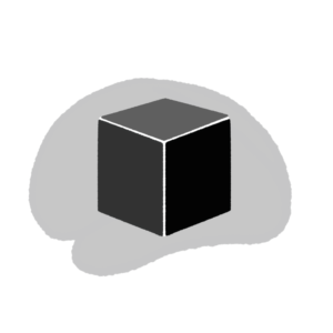 black box on top of a silhouette of a brain